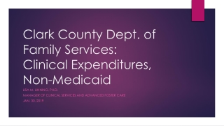 Clark County Dept. of Family Services: Clinical Expenditures, Non-Medicaid