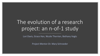 The evolution of a research project: an n-of-1 study