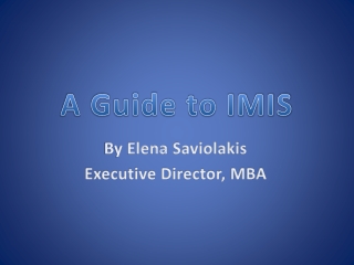 A Guide to IMIS
