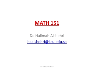 MATH 151