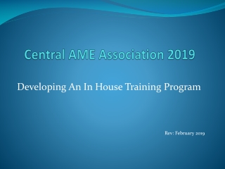 Central AME Association 2019