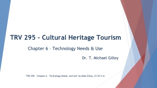 TRV 295 - Cultural Heritage Tourism