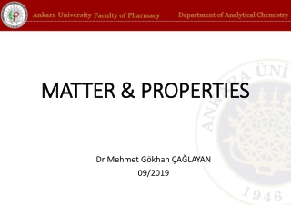 MATTER &amp; PROPERTIES