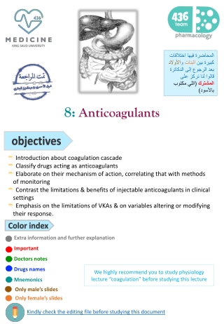 8: Anticoagulants