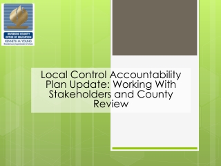Local Control Accountability Plan Update: Working With Stakeholders and County Review