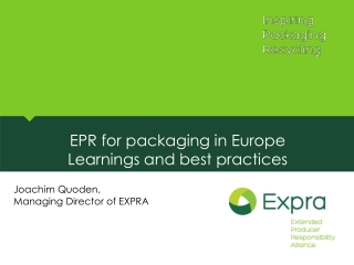 EPR for packaging in Europe Learnings and best practices
