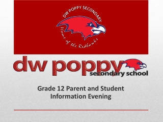 Grade 12 Parent and Student Information Evening