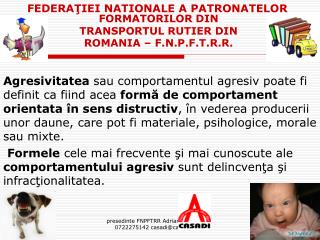 FORMATORILOR DIN TRANSPORTUL RUTIER DIN ROMANIA – F.N.P.F.T.R.R.