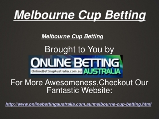 Melbourne Cup Betting