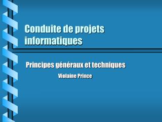 Conduite de projets informatiques