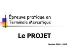 preuve pratique en Terminale Mercatique