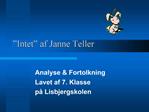 Intet af Janne Teller