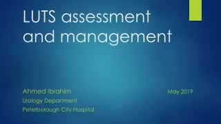 LUTS assessment and management