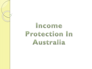 Income Protection in Australia