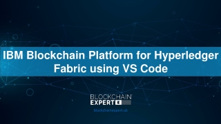 IBM Blockchain Platform for Hyperledger Fabric using VS Code