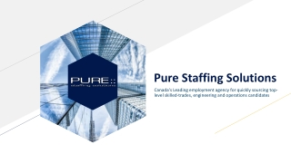 Pure Staffing Solutions | Permanent & Temporary Jobs in Canada