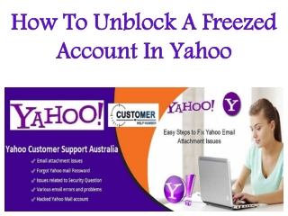 How to unblock a freezed account in Yahoo