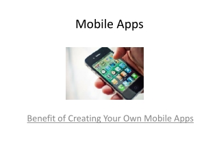 Build Your Own iPhone Apps or Android Apps