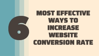5 most effective ways to increase Website Conversion Rate