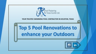 Top 5 Pool Renovations to enhance your Outdoors