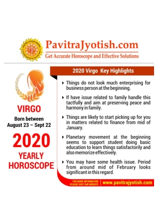 2020 Virgo Yearly Horoscope