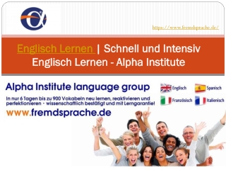 Englisch Lernen | Schnell und Intensiv Englisch Lernen - Alpha Institute