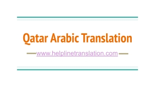 Qatar Arabic Translation