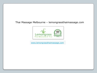 Thai Massage Melbourne – lemongrassthaimassage.com