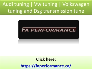Dsg transmission tune