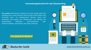 Anwendungsbereiche für das Ghostwriting