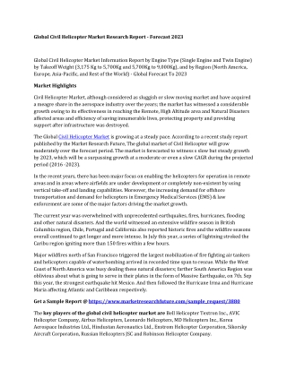 Civil Helicopter Market Research Report - Global Forecast 2023