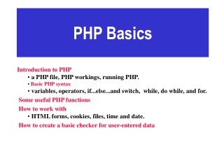 PHP Basics