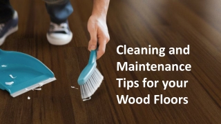 Cleaning and Maintenance Tips for your Wood Floors