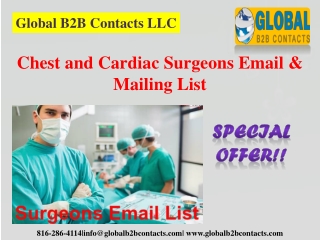 Chest and Cardiac Surgeons Email & Mailing List