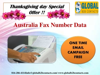Australia Fax Number Data