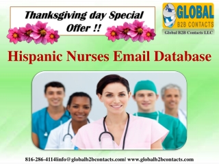 Hispanic Nurses Email List