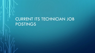 Current ITS Technician Job Postings