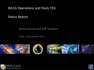 WLCG Operations and Tools TEG Status Report
