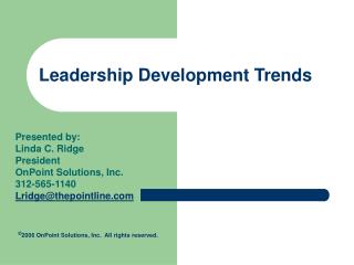 Leadership Development Trends