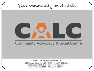 Your community legal clinic