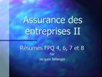 Assurance des entreprises II