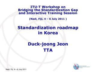 Standardization roadmap in Korea