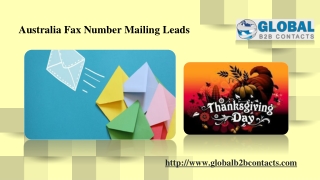 Australia Fax Number Mailing Leads