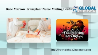 Bone Marrow Transplant Nurse Mailing Leads