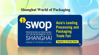 Shanghai World of Packaging