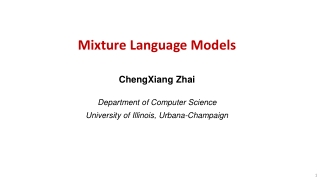 Mixture Language Models