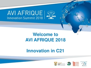 Welcome to AVI AFRIQUE 2018 Innovation in C21