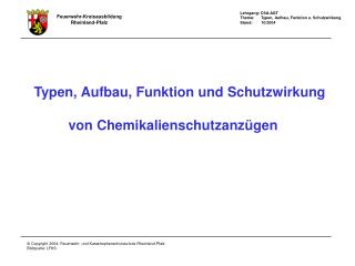 Typen, Aufbau, Funktion und Schutzwirkung von Chemikalienschutzanzügen