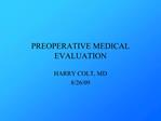 PREOPERATIVE MEDICAL EVALUATION