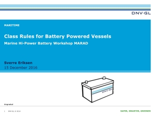 Class Rules for Battery Powered Vessels